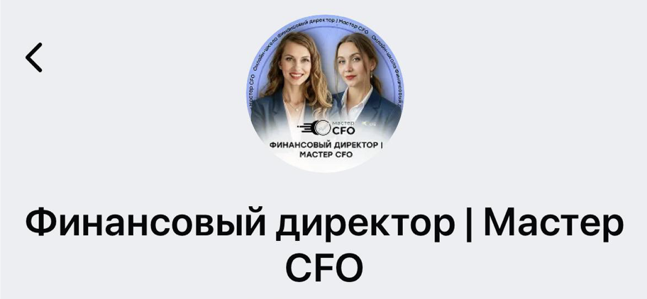 Канал «Финансовый директор | Мастер CFO» в MAX